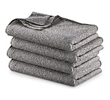 Army Navy Sales Blend Blanket Pack, 60x80 in, Wool, 4 Quantity, Gray, 4PKB