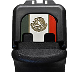MILSPIN Tri-Color Mexico Flag Slide Back Plate, Glock Models 1-5 G17 - G41, G45, Green and Red Cerakote on Brass, 11112y1147