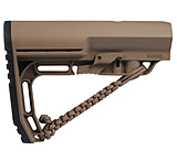 Image of Mission First Tactical Battlelink Minimalist Stock Military With NRAT Strap For Mil Spec Size 1.148 Diameter Receiver Extensions Scorched Dark Earth BMSMILNRATSDE