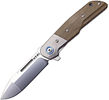 Image of MKM Clap Linerlock Green Micarta Folding Knife