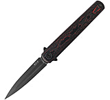 Image of MKM Flame Framelock Dagger Lava CF 2.88 in Carbon Steel Folding Knife