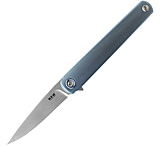Image of MKM Flame Framelock Drop Blue Folding Knife
