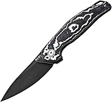 Image of MKM Goccia Linerlock White Storm 3.50 in Carbon Steel Folding Knife