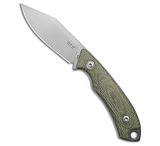 Image of MKM Pocket Tango 4 Fixed Blade Knife Green Canvas Micarta 2.91 Satin Elmax 920D9358