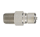 Image of Moeller 033491-10 Chrome Plated Brass Male 1/4" Npt Fuel Engine Connector For Nissan/Tohatsu