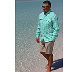 Image of Mojo Sportswear Company Coastal Plaid Shirt Long Sleeve - Mens