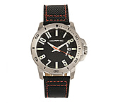 Image of Morphic M70 Series Canvas-Overlaid Leather-Band Watch w/ Date