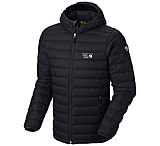 Image of Mountain Hardwear Nitrous Hooded Down Jacket - Men's-Black-X-Large