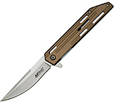 Image of Mtech Linerlock A/O Tan 3.50 in Stainless Steel Assisted Opening Folding Knife