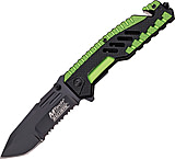 Image of Mtech Rescue Linerlock A/O Green Folding Knife
