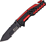 Image of Mtech Rescue Linerlock A/O Red Folding Knife