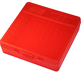 MTM 100 Round 45ACP/10MM Pistol Ammo Box, Clear Red, P1004529