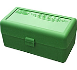 MTM Case-Gard 50 Flip Top Rifle Ammo Box For WSM and 45-70 Green