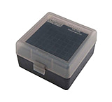 Image of MTM RS-100 Rifle Ammo Box .17 To .222 Magnum Clear Smoke/Black RS-100-41T