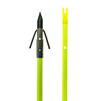 Image of Muzzy Classic Chartreuse Fish Arrow with Point, Nock Installed