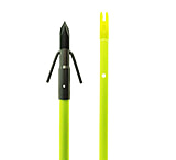 Image of Muzzy Classic Chartreuse Fish Arrow with Point - Nock, Bottle Slide Installed