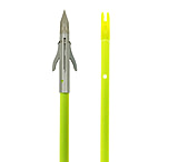 Image of Muzzy Iron Blade Fish Point with Chartreuse Arrow, Nock Installed