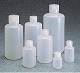 Image of Nalge Nunc Boston Round Bottle, Low-Density Polyethylene, Narrow Mouth, NALGENE 312003-0032