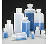 Image of Nalge Nunc Boston Round Bottles, High-Density Polyethylene, Narrow Mouth, NALGENE 2002-9050, Pack of 12