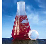 Image of Nalge Nunc Erlenmeyer Flasks with Polypropylene Screw Cap, PMP, NALGENE 4109-0125