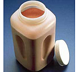 Image of Nalge Nunc Large Square Bottle, High-Density Polyethylene, Wide Mouth, NALGENE 2123-0010
