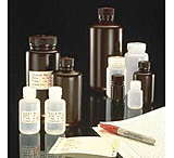 Image of Nalge Nunc Packaging Bottles, HDPE, with Screw Caps, NALGENE 312185-0032 Amber, Wide Mouth Bottles, Case of 50