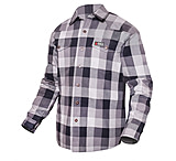 Image of National Body Armor Knox Fr Gray Plaid Button-Down Work Shirt C521A6B0