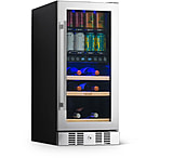 Image of NewAir 15in Premium Built-in Dual Zonen Wine/Beverage Fridge