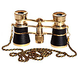 Image of LaScala Carmen Black Opera Glasses with Chain and Executive Leather Body