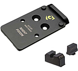 Image of Night Fision Optic Plate + Blacked Out Sights Combo RMR/507c to Glock Full Size MOS