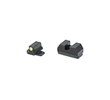 Night Fision Optics Ready Stealth Series Sights, Tritium with Yellow Fluorescent Ring Front Sight, Black Rear Sight, Fits Sig P365 with P-Series Dovetail, .240"-.238" Blade Height, Square Notch Rear Sight, Nitride Finish, Black, SIG-180-240-238-YGZX