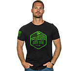 Image of Nine Line Apparel Neon Flag Men's T-shirt Black 3x-large