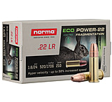 Norma Fragmentation Hollow Point Ecopower 22 LR 24 Grain Hollow Point Rimfire Ammunition