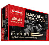 Norma Range and Training Norma 300 Blackout 147 Grain Brass Cased Rifle Ammunition