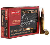 Norma Tactical .223 REM 55 Grain Full Metal Jacket Brass Cased Rifle Ammunition