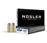 Image of Nosler ASP .40 S&amp;W 180 Grain Jacketed Hollow Point Brass Cased Cased Pistol Ammunition