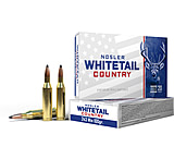 Image of Nosler Whitetail Country Solid Base .243 Winchester 100 Grain Spitzer Boat Tail Brass Cased Rifle Ammunition