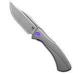 Image of Null Knives Ghoul Liner Lock Knife Bead Blast Titanium 3 Frosted Satin 7F693683