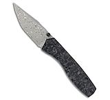 Image of Ocaso Knives Ocaso Delos Tanto Frame Lock Knife Black Dunes CF/Black Ti 3 Damascus C378616C