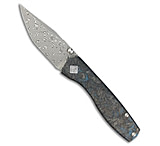 Image of Ocaso Knives Ocaso Delos Tanto Frame Lock Knife Dark Matter CF/Blue Ti 3 Damascus 7465A068