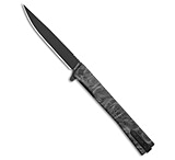 Image of Ocaso Knives Ocaso Solstice Liner Lock Knife Topo Engraved Black Titanium 3.5 Black PVD C3673F95