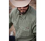 Image of Off The Grid Earl Denim Shirt - Dusty Olive B60A55B0