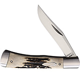 Image of Old School Knifeworks Ruple 1 Trapper Natural Stag Folding Knife