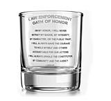 Image of Old Southern Brass Police Officer Oath of Honor 10 oz Whiskey Glass