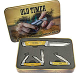 Image of Old Timer Knife Le Yellow Set W/ 3 Knives/gift Tin Promo Q4
