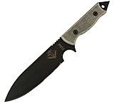 Image of Ontario Knife RAK 12in Fixed Blade Knife, Black Micarta Handle, Black Blade, Plain