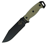 Image of Ontario Knife RD6 11.5in Fixed Blade Knife, Black Micarta Handle, Black Blade, Plain