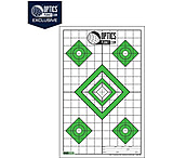 OpticsPlanet Exclusive EZ2C Targets Style 28, Green and Black Ink on High Quality White Paper, 25 Pack, EZ2CS28G