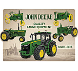 Image of Open Road Brands Die Cut Emb Tin Sign John Deere Collage&lt;