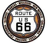 Image of Open Road Brands Die Cut Emb Tin Sign Route 66 12&quot;x12&quot; Rnd